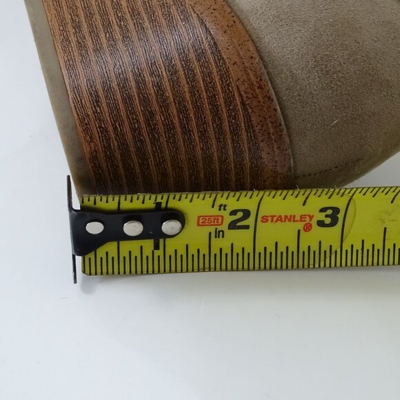 Time And Tru Women Tan Faux Suede Ankle Bootie Memory Foam Women Size 11 - Picture 9 of 10